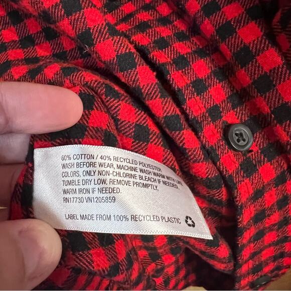 Goodfellow & Co Standard Flannel Button Down Shirt Men's Size Medium Shacket - Picture 4 of 5